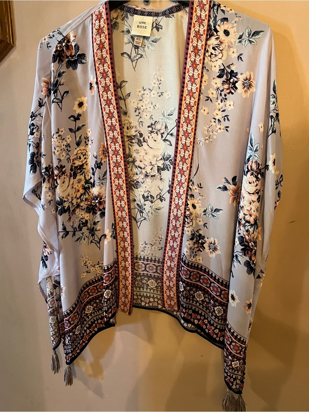 Knox Rose gorgeous open front, floral cardigan.